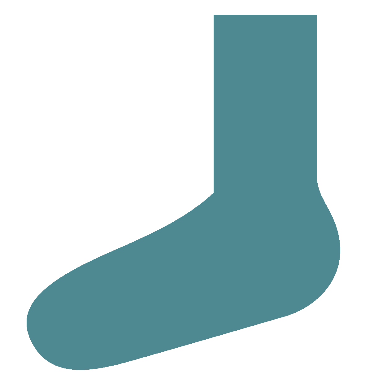 Sock blue slipper