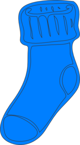 sock clipart blue socks