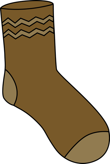 sock clipart brown