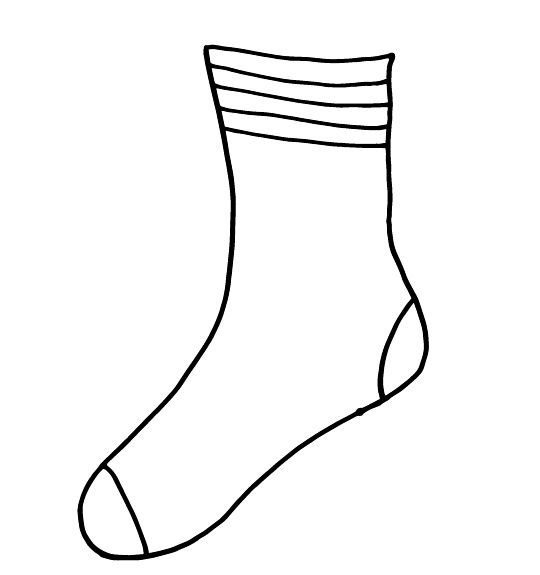  template printable images. Sock clipart color