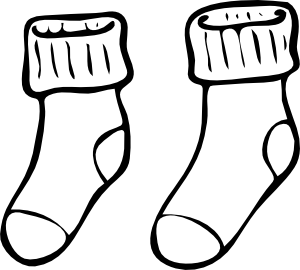 Sock clipart color. Free socks cartoon cliparts