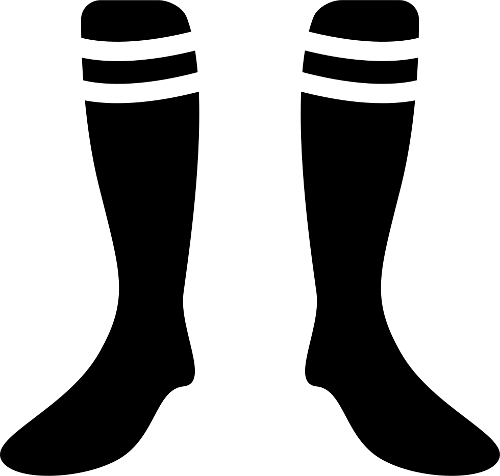 Socks with white lines. Sock clipart football sock