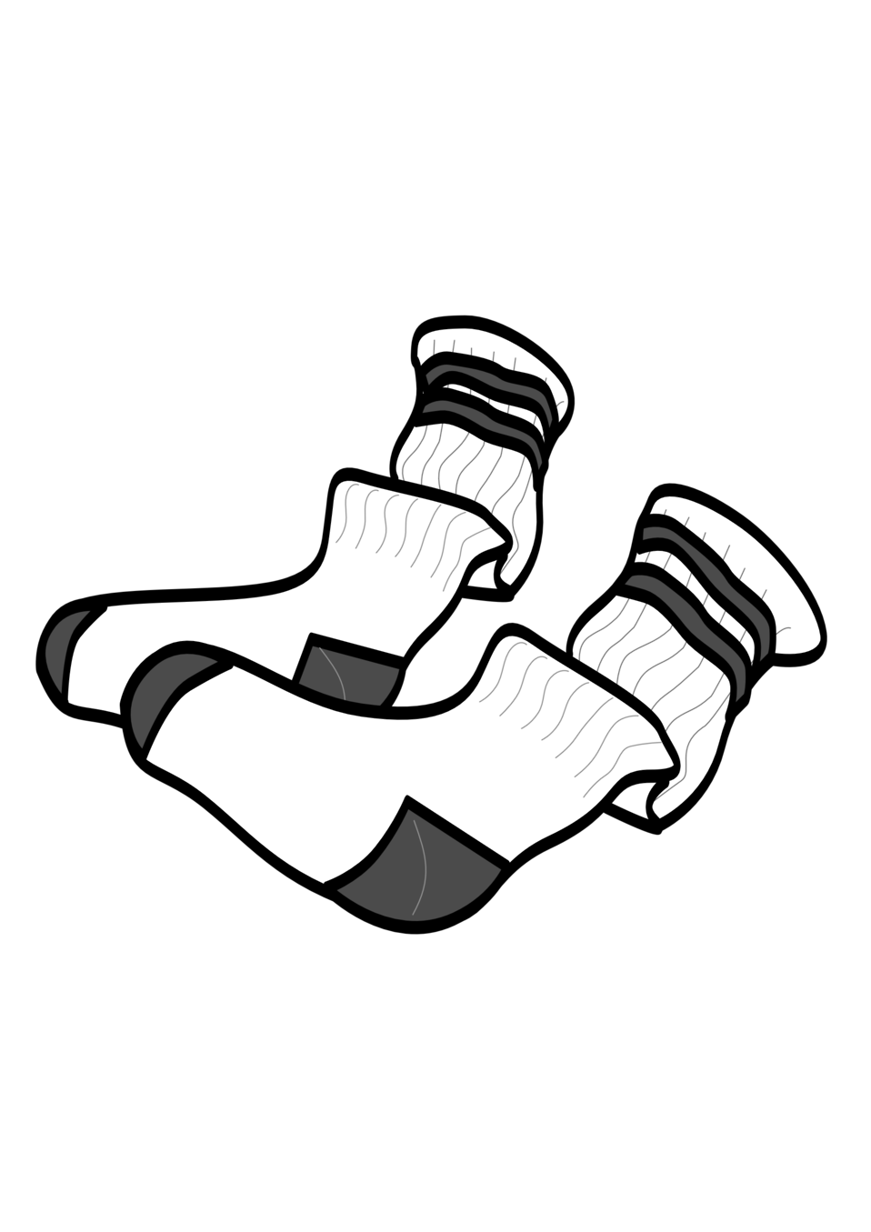 Public domain clip art. White clipart socks