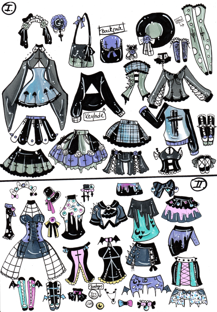 Custom outfits by guppie. Sock clipart mix and match