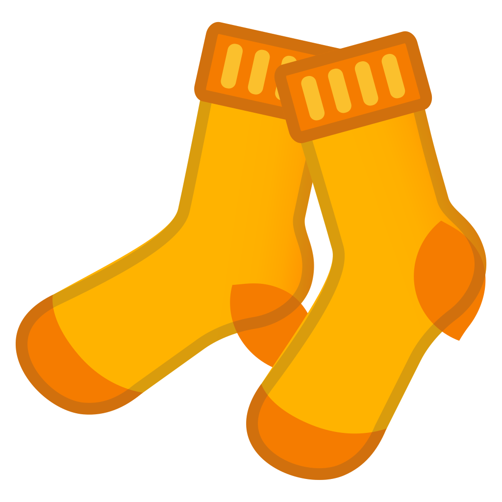 sock clipart orange objects