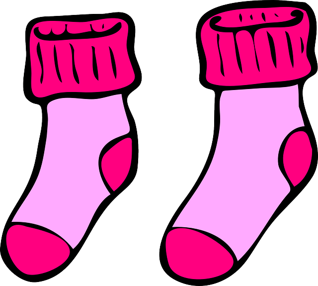 sock clipart pink