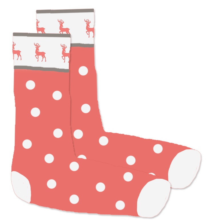 sock clipart polka dot sock