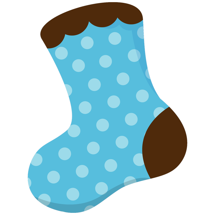 sock clipart polka dot sock