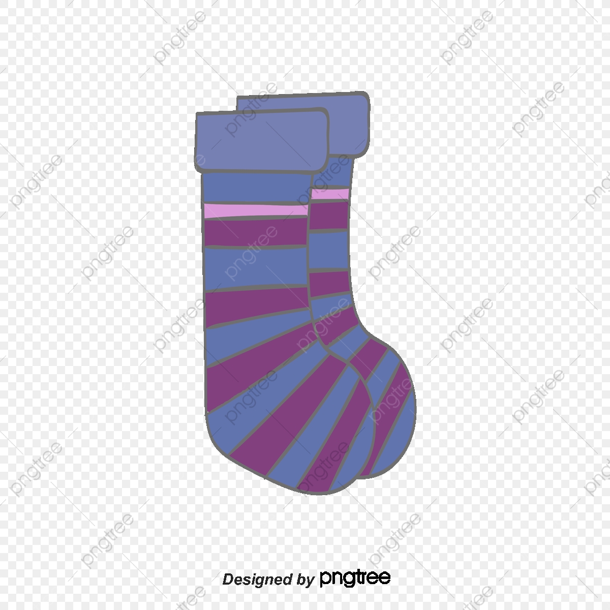 sock clipart purple