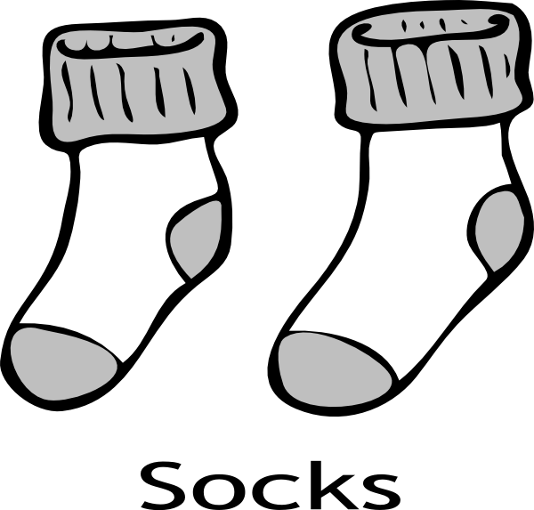 sock clipart short sock