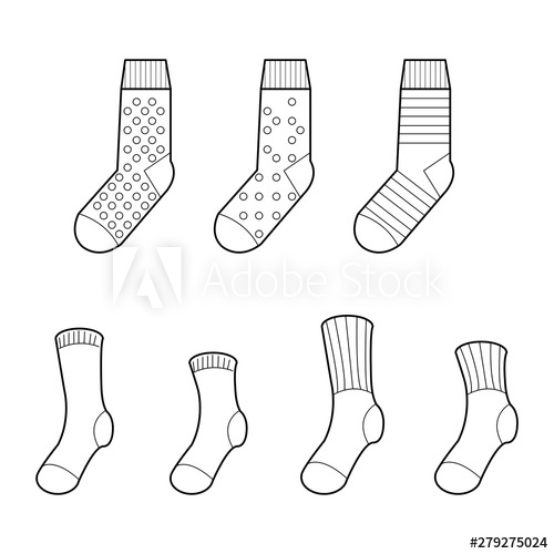 sock clipart vector