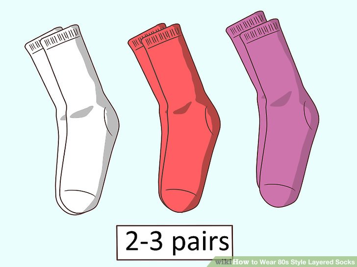 sock clipart wore