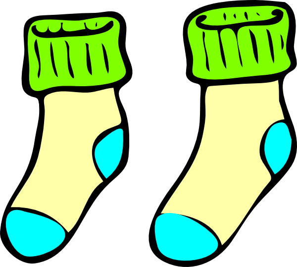 sock clipart yellow sock
