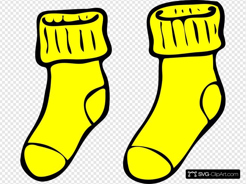 sock clipart yellow sock