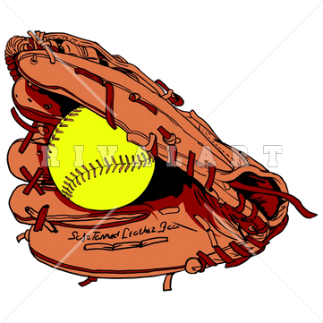 Clip art of mitt. Softball clipart gear