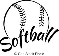 softball clipart logo