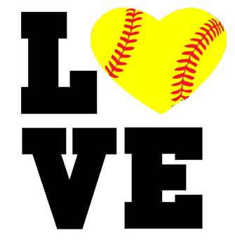 softball clipart love
