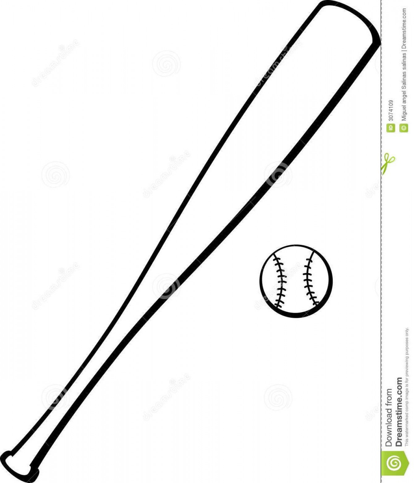 softball clipart sketch