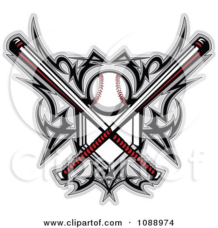 softball clipart tribal