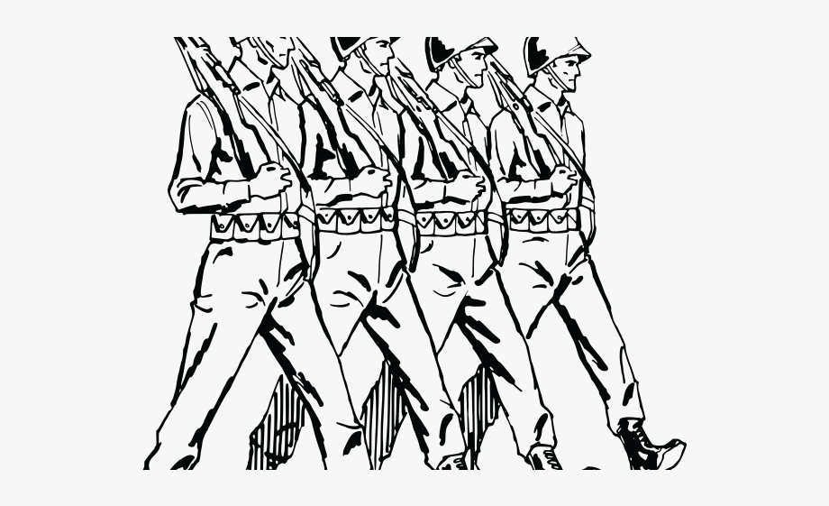 Transparent background soldier clip. Soldiers clipart black and white