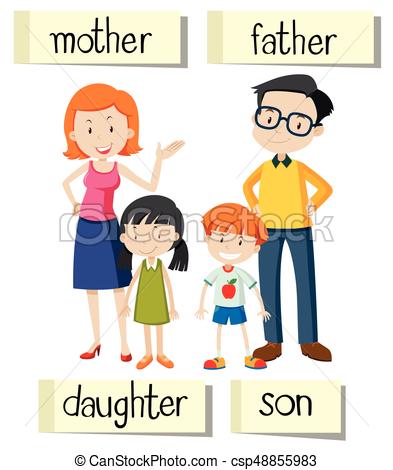 Members station . Son clipart family 7
