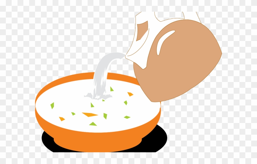 Fish chicken as food. Soup clipart hot porridge