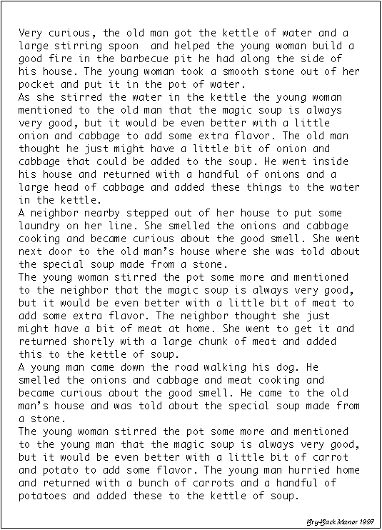 Soup clipart stone soup. Story 