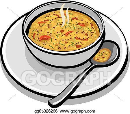 Soup clipart vegetable soup. Vector stock hot illustration
