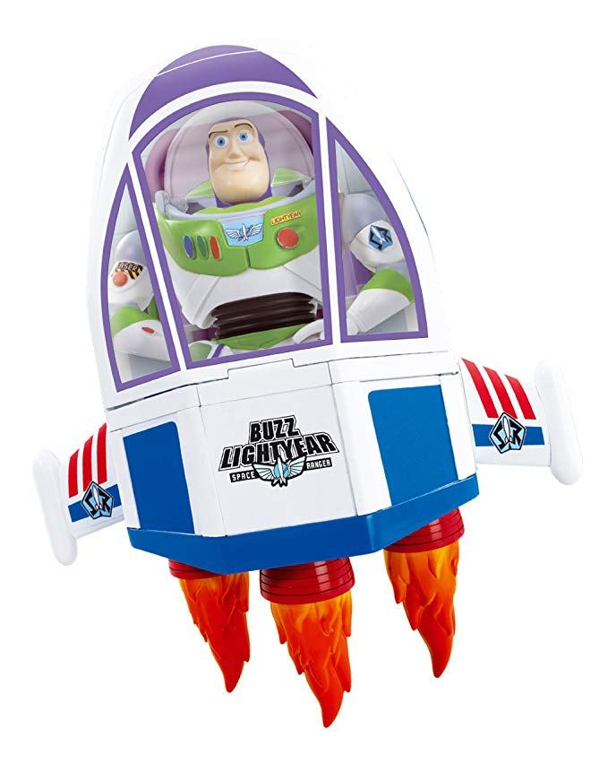 buzz lightyear spaceship sit in