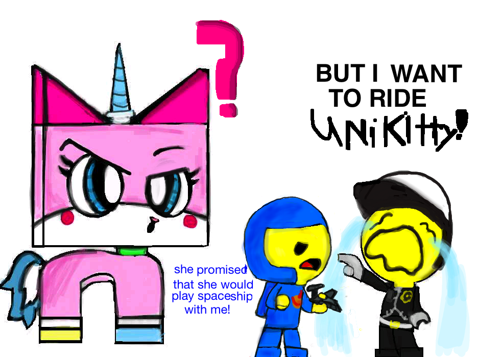 Spaceship clipart evil. Playing with unikitty by