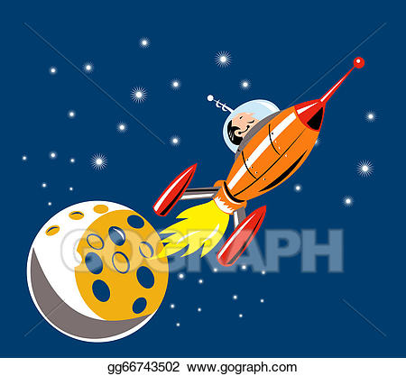 spaceship clipart moon