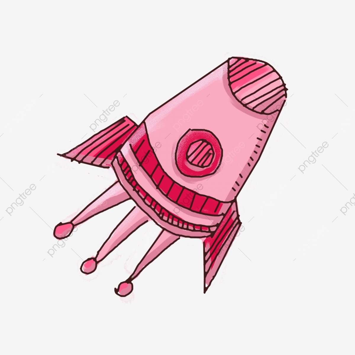 spaceship clipart pink