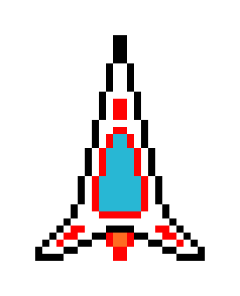 spaceship clipart pixel