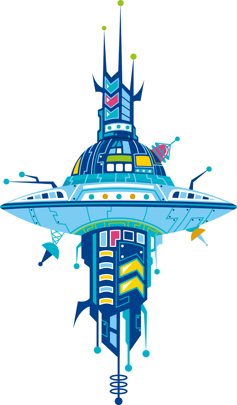 spaceship clipart space theme