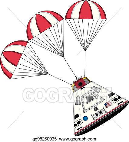 Spaceship clipart spaceship landing. Vector stock space capsule