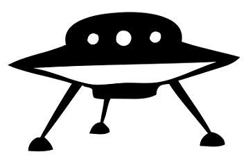 Minglewood trading vinyl decal. Spaceship clipart ufo