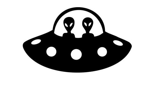Ufo clipart spaceship. Alien vinyl decal sticker