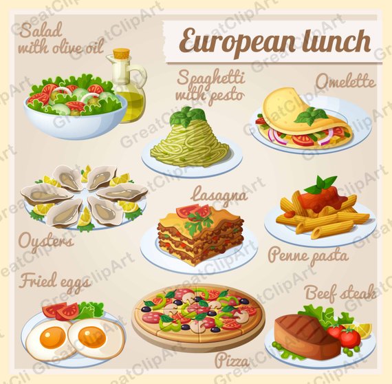 spaghetti clipart european food