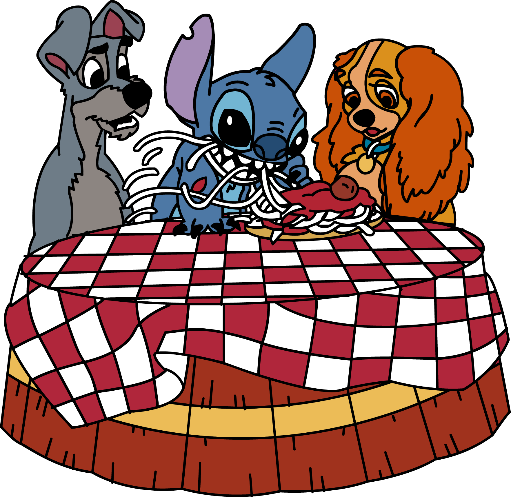 spaghetti clipart lady and the tramp