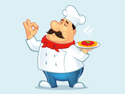 spaghetti clipart pasta chef