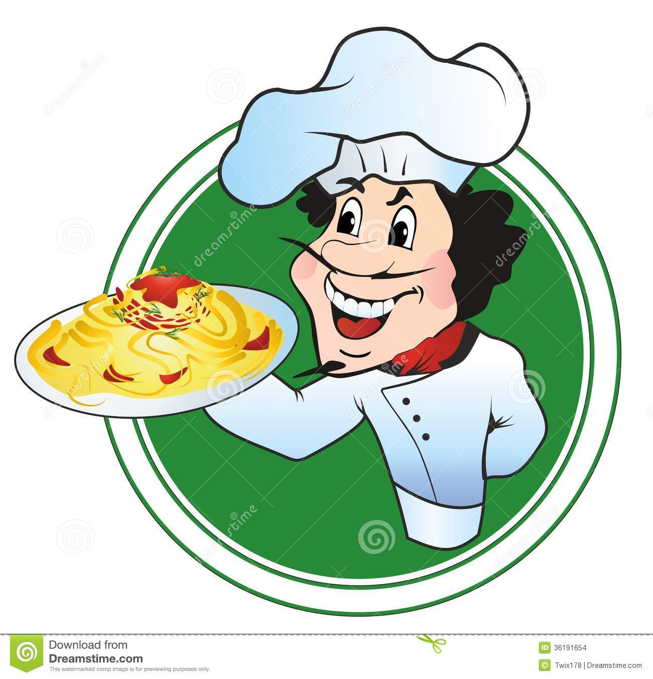 spaghetti clipart pasta chef