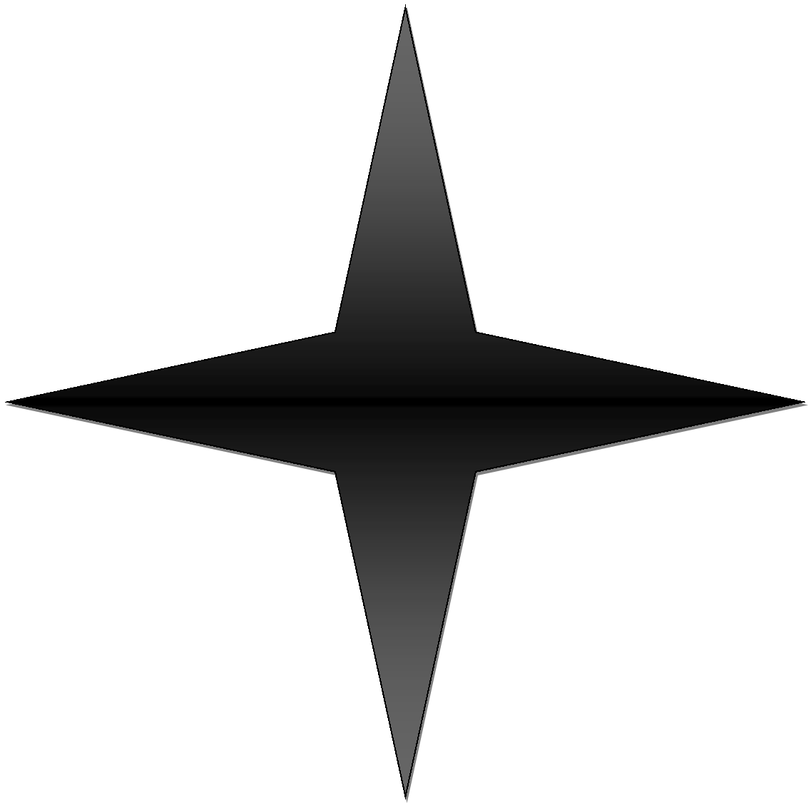 4 pointed star shape name