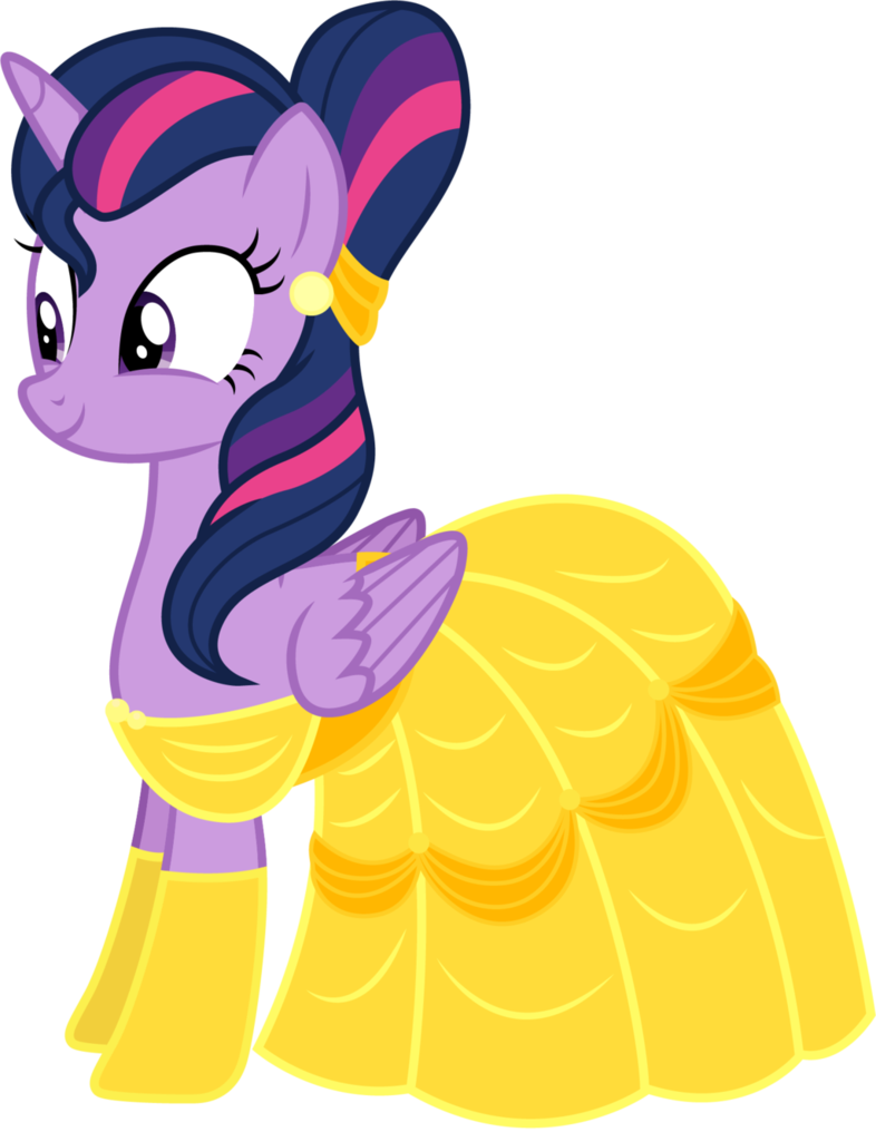 Twilight sparkle as belle. Wolves clipart beauty and the beast