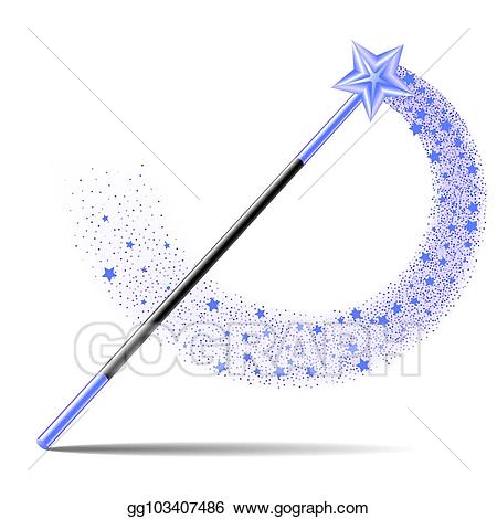 Sparkle clipart wand. Eps vector magic with
