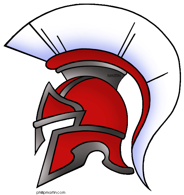 Spartan helmet . Warrior clipart child