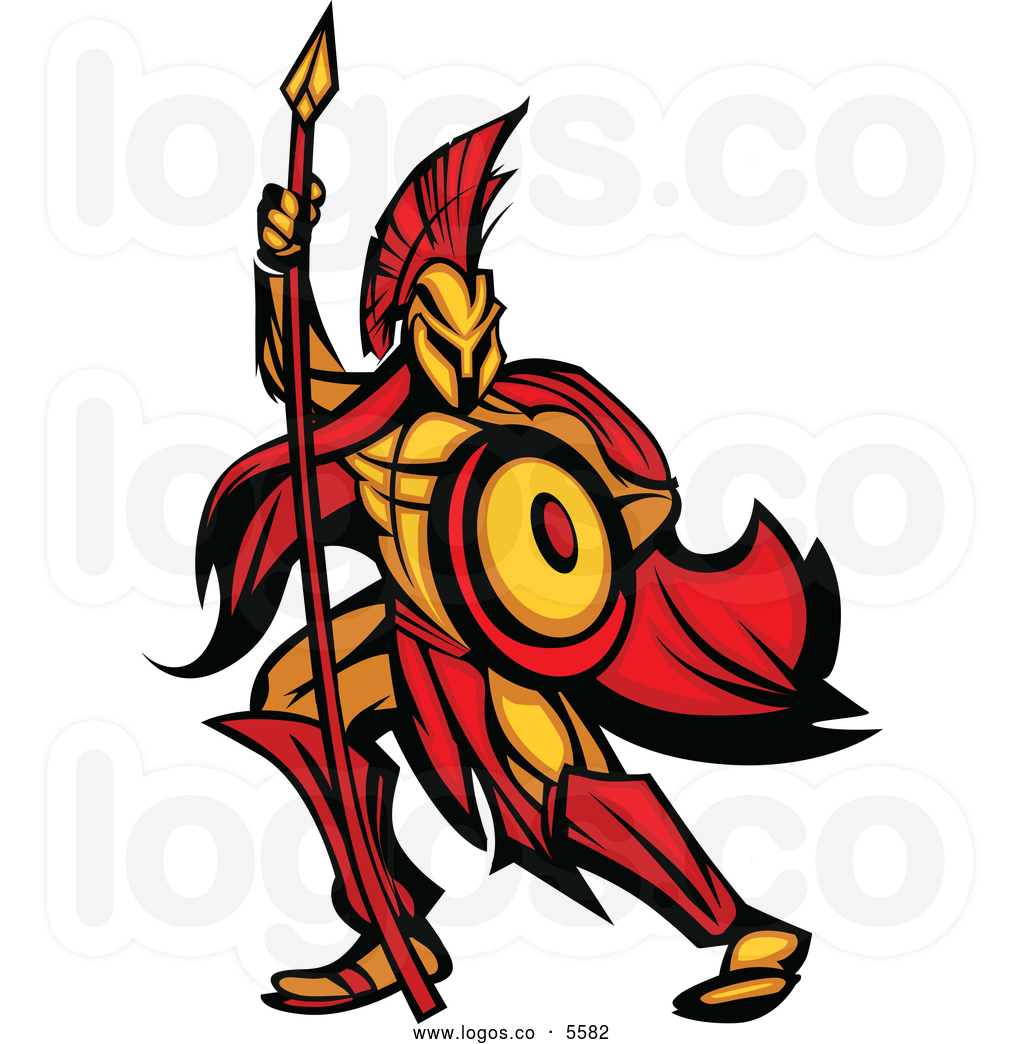 Warrior clipart. Spartan logo 