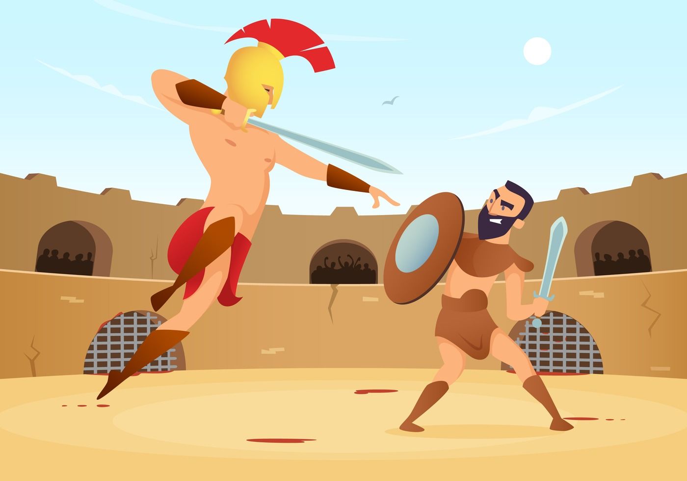 spartan clipart fighting