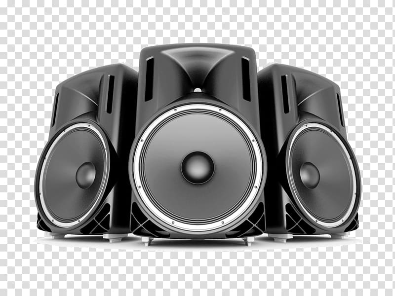Loudspeaker enclosure stereophonic sound. Speakers clipart amplifier