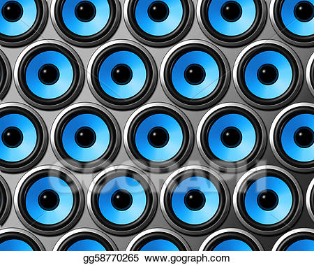 speakers clipart blue