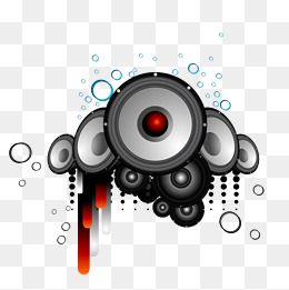 Embellishment music . Speakers clipart circle